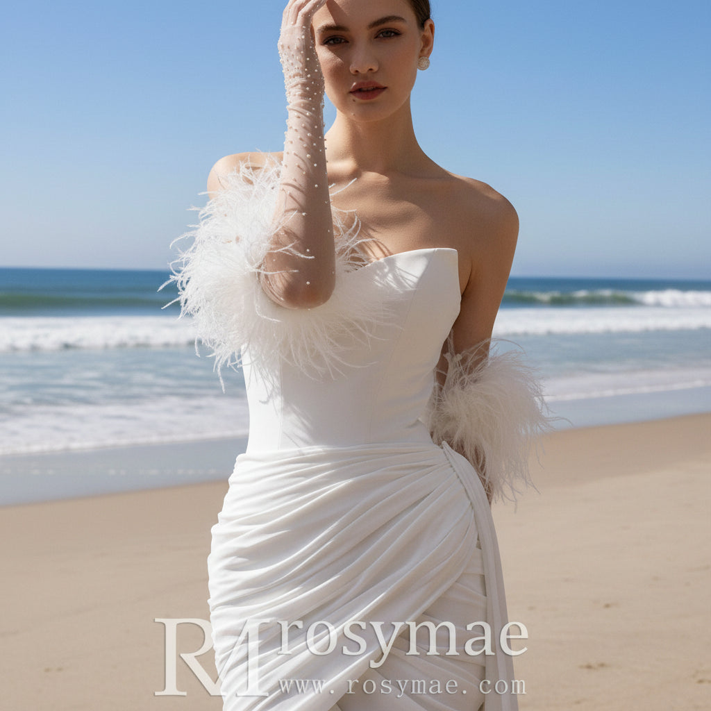 Short Mini Wedding Dresses Above the Knee Bridal Gowns Rosymae Short Mini Wedding Dresses Above the Knee Bridal Gowns Rosymae