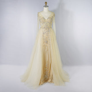 Modest V-neck Mother of The Bride Dresses with Long Sleeves - Rosymae