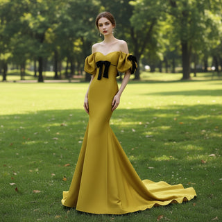 Off the Shoulder Gold Black Formal Dresses Prom Party Gowns Off the Shoulder Gold Black Formal Dresses Prom Party Gowns
