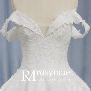 Off the Shoulder Ballgown Wedding Dresses Princess Wedding Gowns - Rosymae