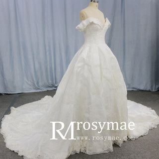Off the Shoulder Ballgown Wedding Dresses Princess Wedding Gowns - Rosymae