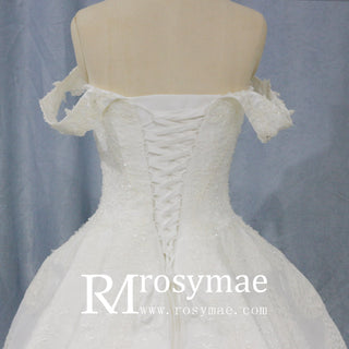 Off the Shoulder Ballgown Wedding Dresses Princess Wedding Gowns - Rosymae