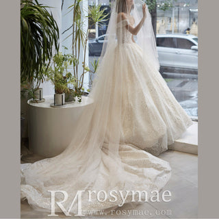 Off-Shoulder Wedding Dresses and Bridal Gowns with Sequined