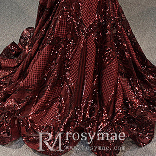 Off the Shoulder Sequined Gowns for the Mother of the Bride Dress - Rosymae