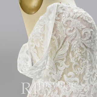 Off the Shoulder Sweetheart A-Line Wedding Dress for Bride - Rosymae