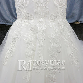 Off the Shoulder Trumpet Wedding Dresses Corset Back - Rosymae