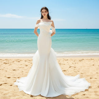 Asymmetrical Wedding Dresses for Fashion Bride with Mermaid Skirt Rosymae Asymmetrical Wedding Dresses for Fashion Bride with Mermaid Skirt Rosymae