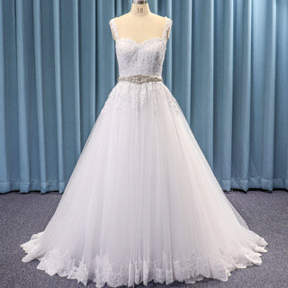 Tulle and Lace Sweetheart Bridal Gown Wedding Dress with Keyhole