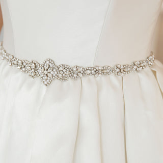 Open Low Back A-line Bridal Gown Wedding Dress with Pocket - Rosymae