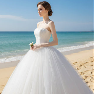 Outdoor / Garden Bridal Gown Strapless Wedding Dress for Bride - Rosymae
