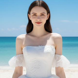 Outdoor / Garden Bridal Gown Strapless Wedding Dress for Bride - Rosymae
