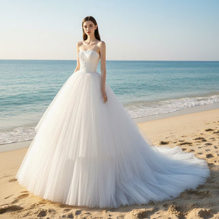 Outdoor / Garden Bridal Gown Strapless Wedding Dress for Bride - Rosymae