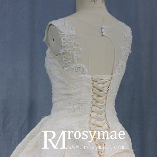 Princess Lace Sweetheart Neckline Ballgown Wedding Dress - Rosymae