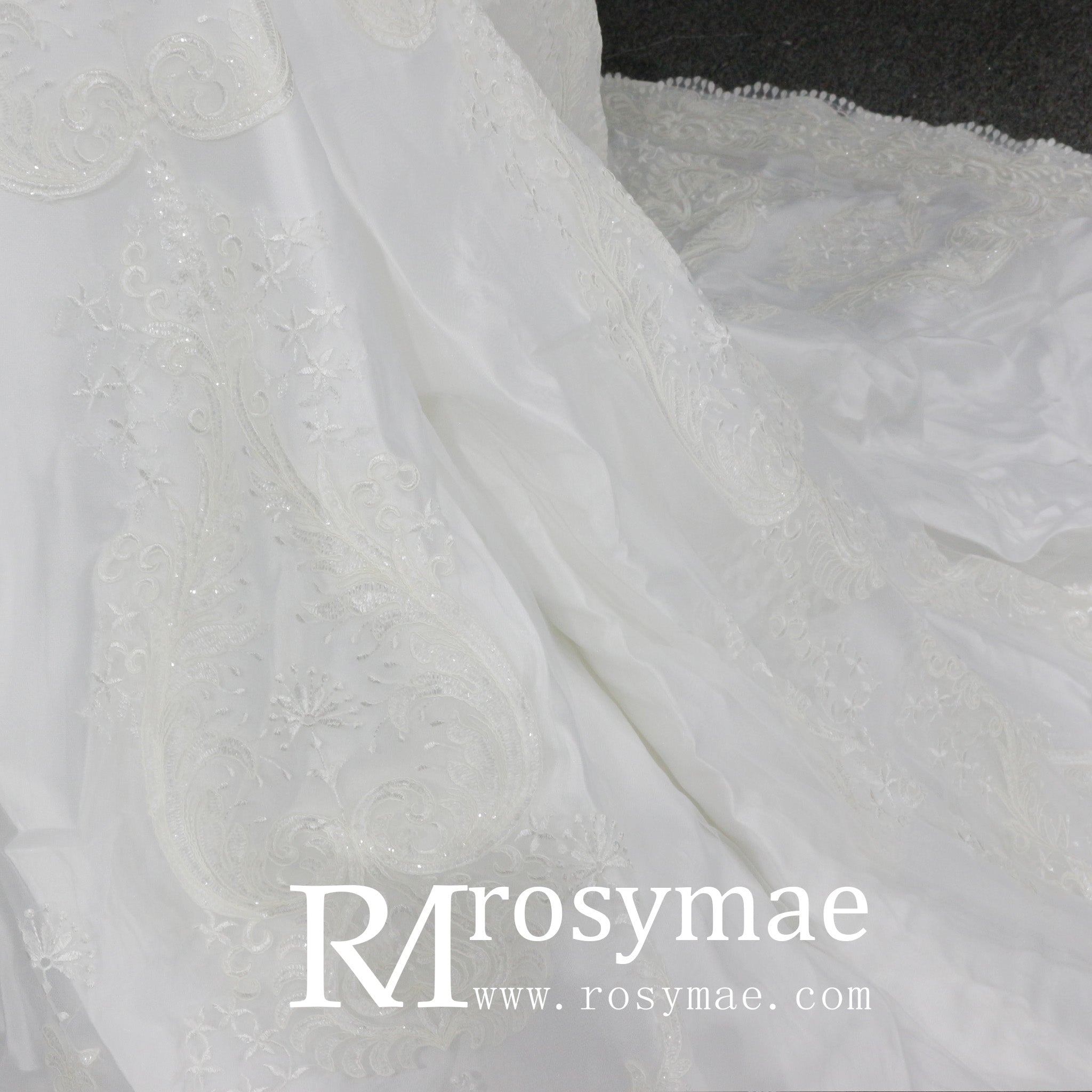Princess Lace Sweetheart Neckline Ballgown Wedding Dress - Rosymae