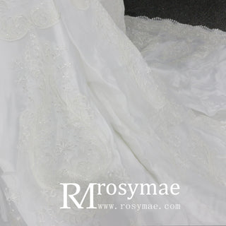 Princess Lace Sweetheart Neckline Ballgown Wedding Dress - Rosymae