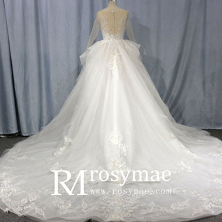 Princess Long Sleeve Ballgown Wedding Dresses & Bridal Gowns - Rosymae