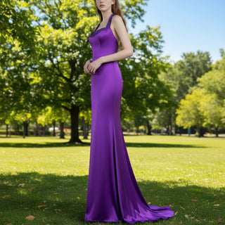 Purple Halter Dresses & Evening Prom Party Gowns for Women - Rosymae