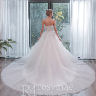 Romantic Strapless Ballgown Wedding Dress Chic and Stunning - Rosymae