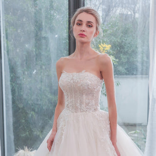 Romantic Strapless Ballgown Wedding Dress Chic and Stunning - Rosymae