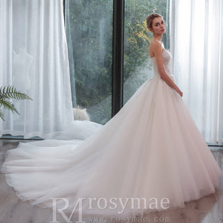 Romantic Strapless Ballgown Wedding Dress Chic and Stunning - Rosymae