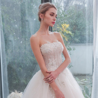 Romantic Strapless Ballgown Wedding Dress Chic and Stunning - Rosymae