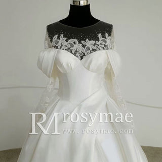 satin-lace-wedding-dress