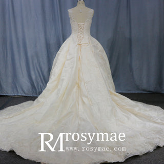 Lace Cathedral Train Wedding Dresses 2023