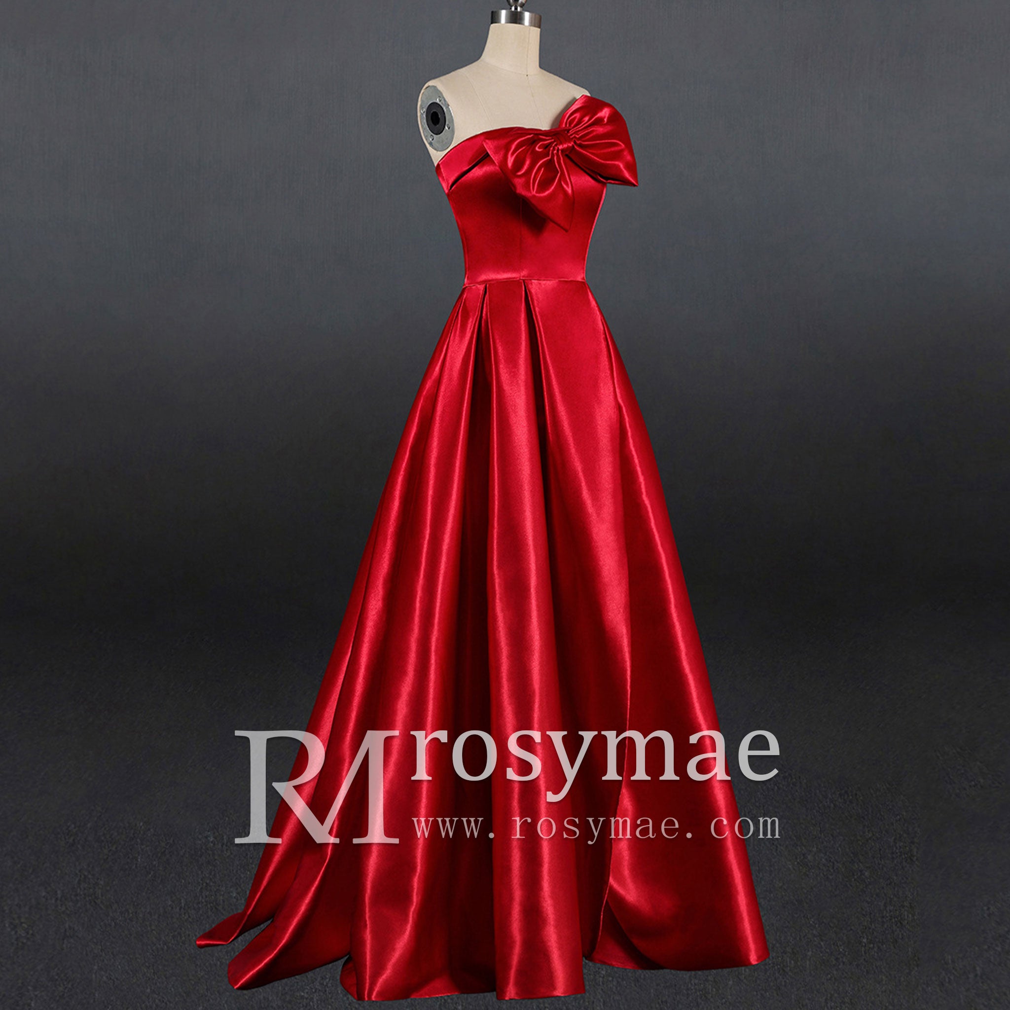 Simple A-line Red Bridal Gown Autumn Wedding Dress Champagne / 10 Simple A-line Red Bridal Gown Autumn Wedding Dress Champagne / 10