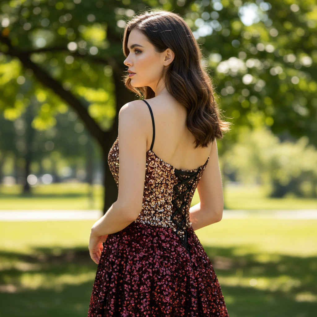 Spaghetti Strap Sequin Formal Dresses Evening Party Dance Gown Rosymae Spaghetti Strap Sequin Formal Dresses Evening Party Dance Gown Rosymae