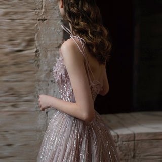 Sparkly Formal Dresses Evening Gowns with Spaghetti Straps