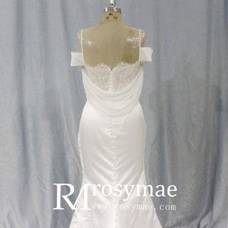 Spaghetti Straps Sweetheart Neckline Mermaid Wedding Dresses - Rosymae