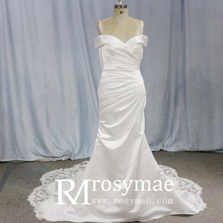 Spaghetti Straps Sweetheart Neckline Mermaid Wedding Dresses - Rosymae