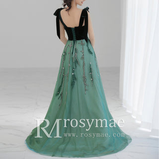 Green Formal Dresses & Evening Party Gowns with Strapy