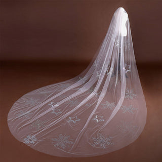 Star Long Wedding Head Veil for Bridal - Rosymae