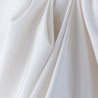 Ruching Strapless Satin Bridal Wedding Dress with Puffy Skirt