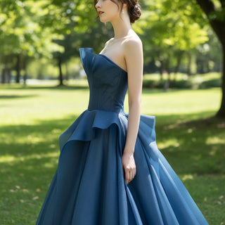 Strapless Ruffle Formal Dresses Prom Party Gowns for Women - Rosymae