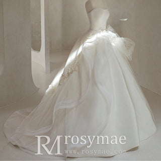 Ethereal Curve Neck Ruffle Wedding Dresses for the Romantic Bride