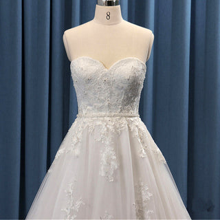 Classic Tulle and Lace Applique A-line Sweetheart Wedding Dress