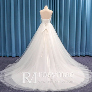 Princess Crystals Beaded Puffy Ball Gown Bridal Wedding Dresses