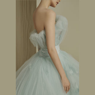 High Low Tulle Long Ball Gown Prom Party Dresses for Women