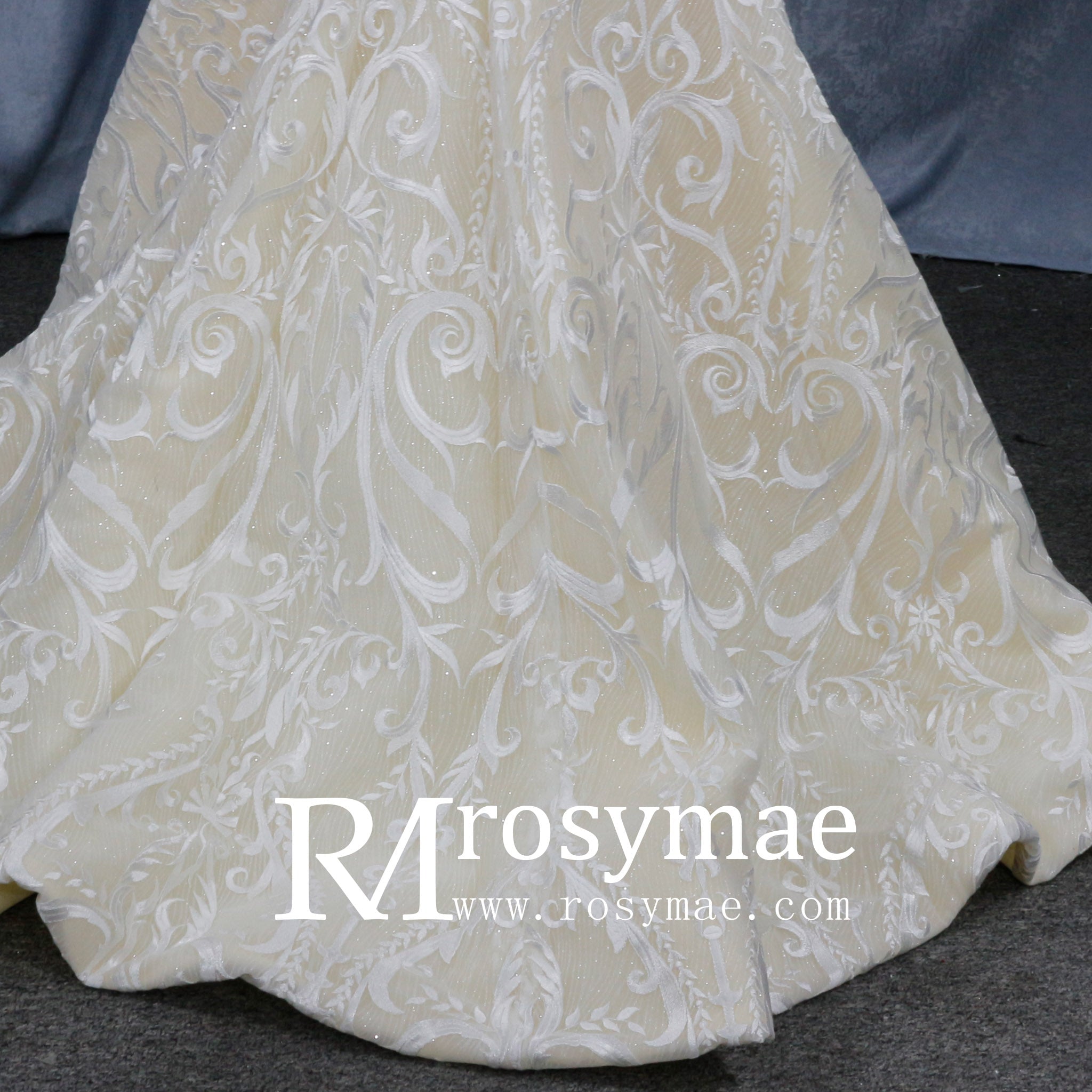Stylish Off The Shoulder O-Neck Wedding Dresses For Brides - Rosymae