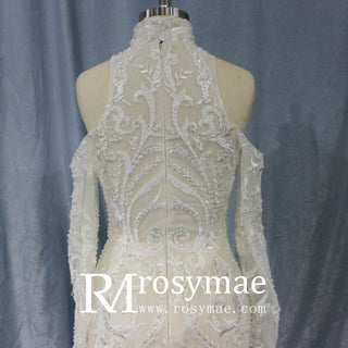 Stylish Off The Shoulder O-Neck Wedding Dresses For Brides - Rosymae