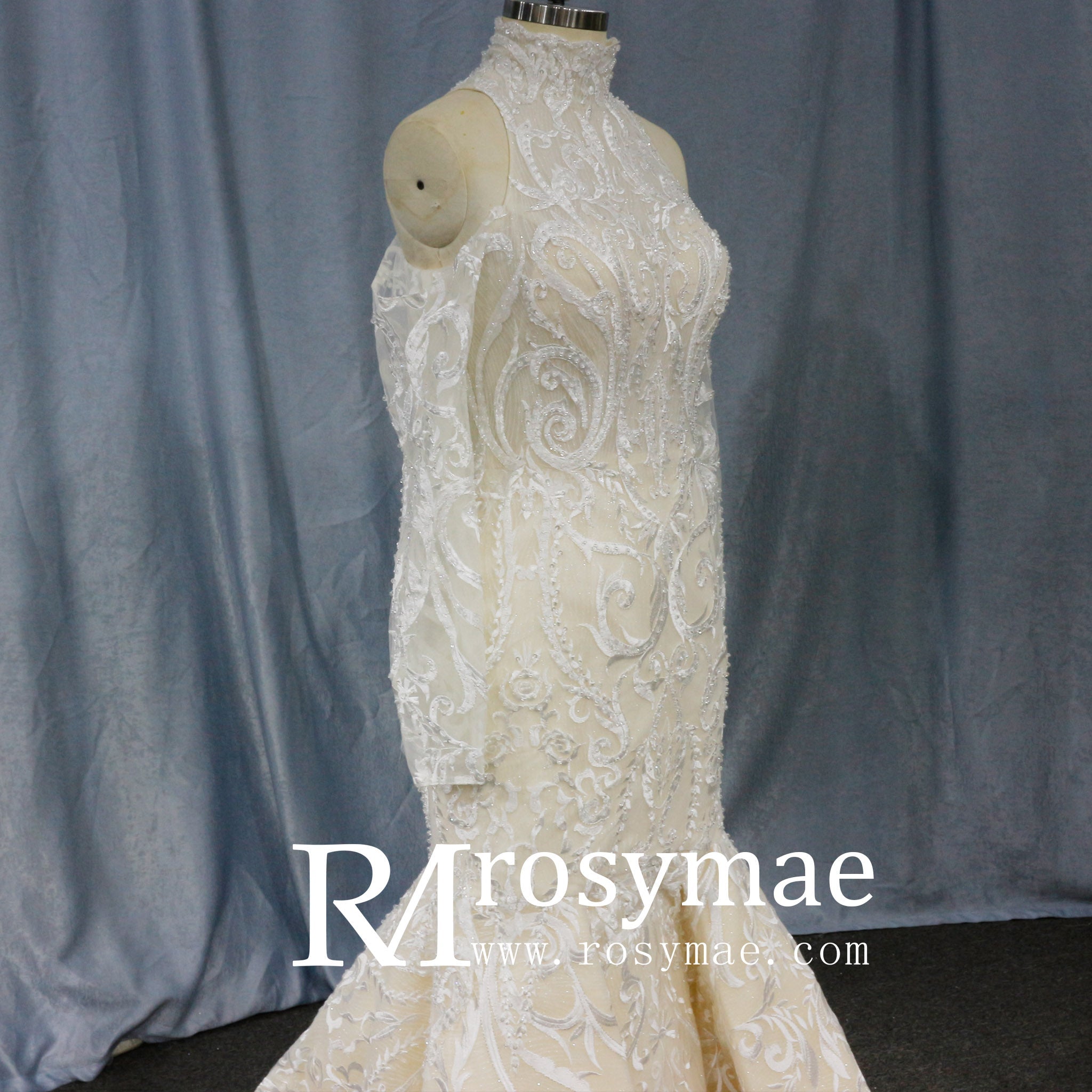 Stylish Off The Shoulder O-Neck Wedding Dresses For Brides - Rosymae