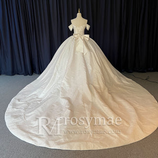 Sweetheart Off the Shoulder Ball Gown Wedding Dress - Rosymae
