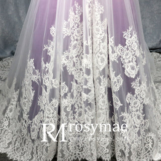 Tank Strap V Neck A Line Plus Size Wedding Dresses for Short Brides - Rosymae