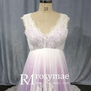 Tank Strap V Neck A Line Plus Size Wedding Dresses for Short Brides - Rosymae
