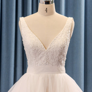 Elegant and Daring Plunging Neckline Boho Wedding Dresses