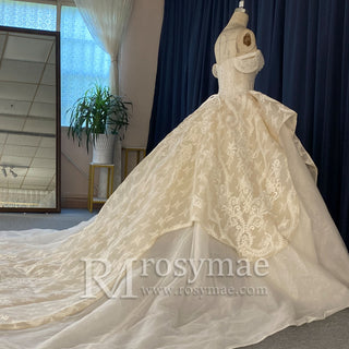 Trendy Traditional Sweetheart Off-the-Shoulder Wedding Dress - Rosymae