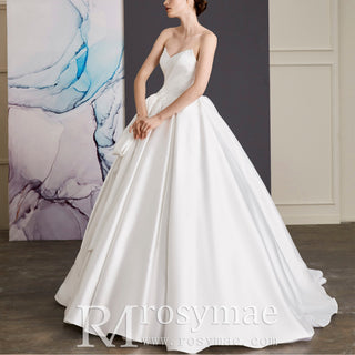 Satin Wedding Dresses & Gowns with Classic Ball Gown