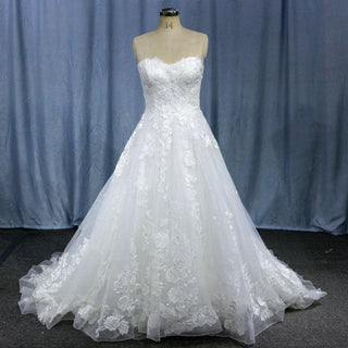 Vintage A-Line Strapless Sweetheart Neck Wedding Dress - Rosymae
